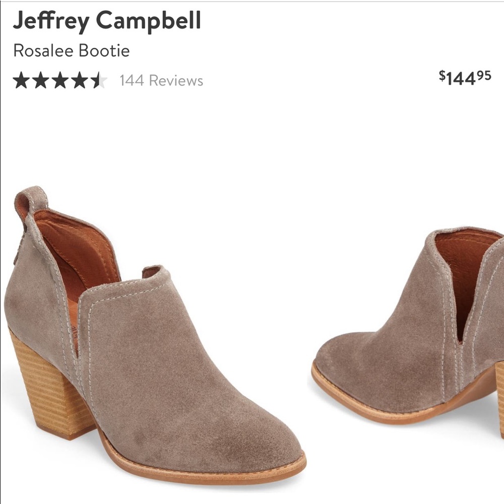 Jeffrey Campbell Rosalee Bootie in Taupe Suede